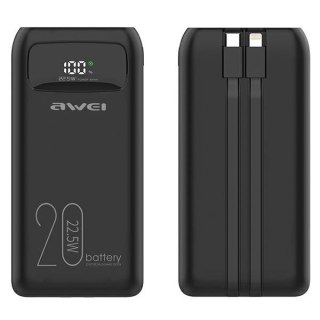 Powerbank 20000mAh P169K 22,5W USB-C+Lightning Kable / USB+USB-C