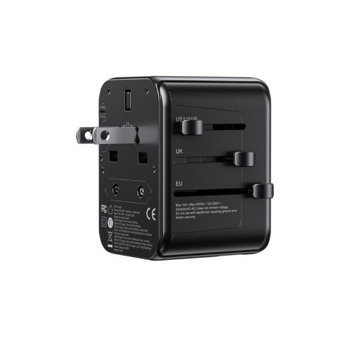 Ładowarka / Adapter podróżny Pop Digital Series EU / UK / US / AU + 3x USB-C & 2x USB-A 30W Czarny Ładowarka / Adapter podróżny Pop Digital Series EU / UK / US / AU + 3x USB-C & 2x USB-A 30W Czarny