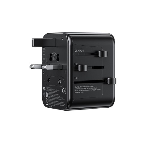 Ładowarka / Adapter podróżny Pop Digital Series EU / UK / US / AU + 3x USB-C & 2x USB-A 30W Czarny Ładowarka / Adapter podróżny Pop Digital Series EU / UK / US / AU + 3x USB-C & 2x USB-A 30W Czarny
