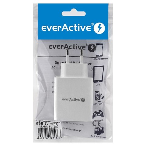 Ładowarka sieciowa 4x USB 5A Iq smart charging Biała Ładowarka sieciowa 4x USB 5A Iq smart charging Biała
