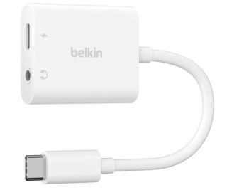 Adapter USB-C to 3.5 MM AUDIO + kabel USB-C biały