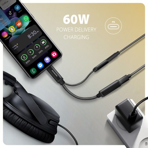 ADA-HCPD Zewnętrzna karta dźwiękowa USB-C 32bit DAC 3.5mm (F) złącze, 384kHz + PD 60W ADA-HCPD Zewnętrzna karta dźwiękowa USB-C 32bit DAC 3.5mm (F) złącze, 384kHz + PD 60W