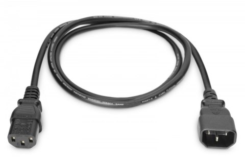 Kabel przedłużający zasilający Typ IEC C14/IEC C13 M/Ż czarny 1,8m Kabel przedłużający zasilający Typ IEC C14/IEC C13 M/Ż czarny 1,8m