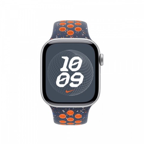 Pasek sportowy Nike w kolorze błękitnego płomienia do koperty 42 mm - rozmiar S/M Pasek sportowy Nike w kolorze błękitnego płomienia do koperty 42 mm - rozmiar S/M