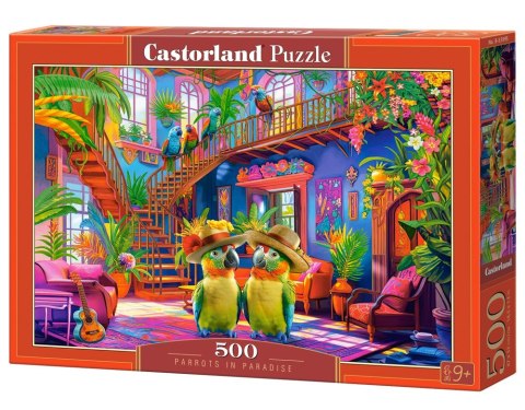 Puzzle 500 elementów Papugi w raju Puzzle 500 elementów Papugi w raju