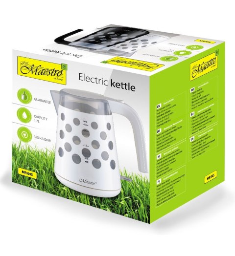 Czajnik elektryczny 1,7l 2200W "KROPKI" MR-045-WHITE Czajnik elektryczny 1,7l 2200W "KROPKI" MR-045-WHITE
