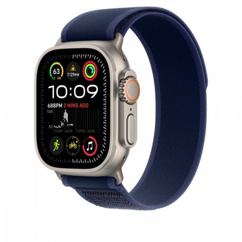 Opaska Trail w kolorze niebieskim do koperty 49 mm - rozmiar M/L - elementy z tytanu w kolorze naturalnym Opaska Trail w kolorze niebieskim do koperty 49 mm - rozmiar M/L - elementy z tytanu w kolorze naturalnym