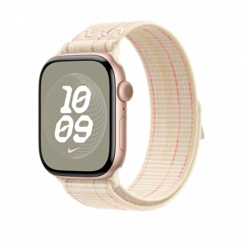Opaska sportowa Nike w kolorze księżycowej poświaty/różowym do koperty 46 mm Opaska sportowa Nike w kolorze księżycowej poświaty/różowym do koperty 46 mm