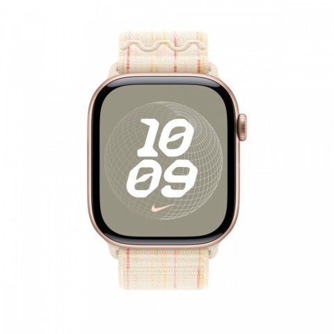Opaska sportowa Nike w kolorze księżycowej poświaty/różowym do koperty 46 mm Opaska sportowa Nike w kolorze księżycowej poświaty/różowym do koperty 46 mm