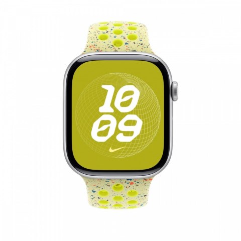 Pasek sportowy Nike w kolorze promiennym zielonożółtym do koperty 46 mm - rozmiar S/M Pasek sportowy Nike w kolorze promiennym zielonożółtym do koperty 46 mm - rozmiar S/M
