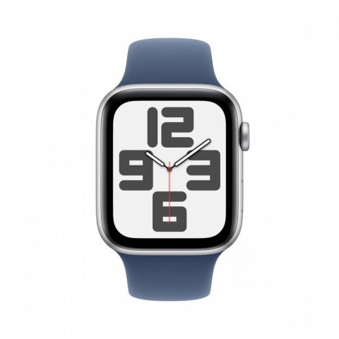 Watch SE GPS + Cellular, koperta 44 mm z aluminium w kolorze srebrnym z paskiem sportowym w kolorze denim - rozmiar M/L Watch SE GPS + Cellular, koperta 44 mm z aluminium w kolorze srebrnym z paskiem sportowym w kolorze denim - rozmiar M/L