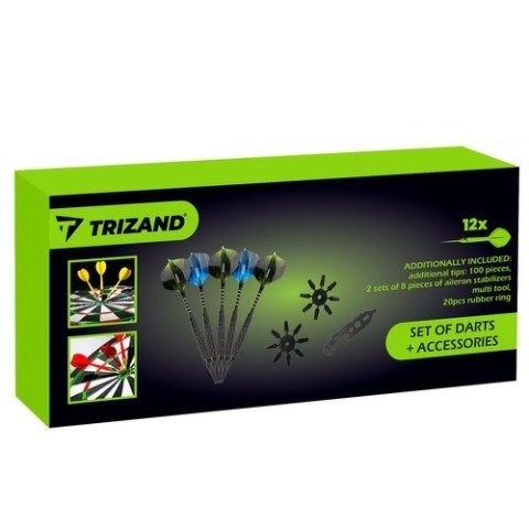 Rzutki dart zestaw 12szt + akcesoria Trizand 21629 Trizand Rzutki dart zestaw 12szt + akcesoria Trizand 21629 Trizand