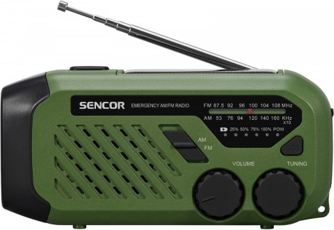Radio przenośne alarmowe AM/FM, latarka, power bank, bateria słoneczna Radio przenośne alarmowe AM/FM, latarka, power bank, bateria słoneczna