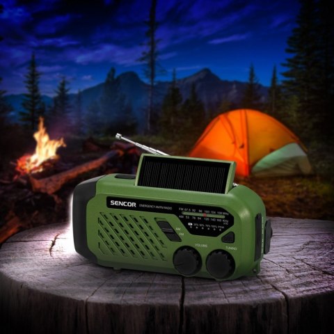 Radio przenośne alarmowe AM/FM, latarka, power bank, bateria słoneczna Radio przenośne alarmowe AM/FM, latarka, power bank, bateria słoneczna