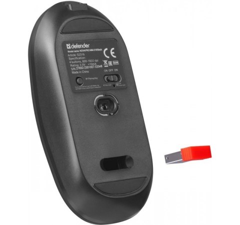 Mysz bezprzewodowa NOVAPRO MM-316 RF Czarna 1600 DPI Mysz bezprzewodowa NOVAPRO MM-316 RF Czarna 1600 DPI