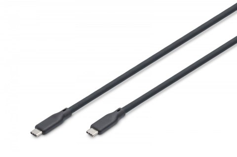 Kabel połączeniowy silikonowy USB-C - USB-C, USB 3.2 Gen2 10G 4K 100W, 1m Czarny Kabel połączeniowy silikonowy USB-C - USB-C, USB 3.2 Gen2 10G 4K 100W, 1m Czarny