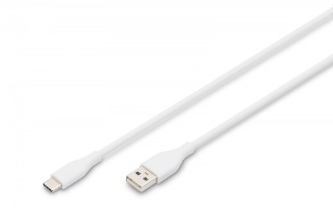 Kabel zasilający silikonowy USB-A - USB-C, USB 2.0 60W, 1m Biały Kabel zasilający silikonowy USB-A - USB-C, USB 2.0 60W, 1m Biały
