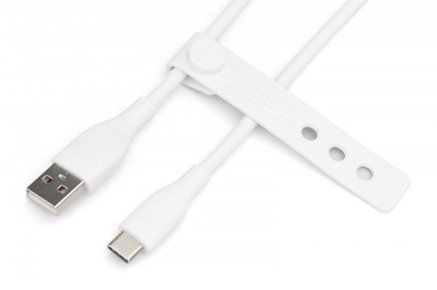 Kabel zasilający silikonowy USB-A - USB-C, USB 2.0 60W, 1m Biały Kabel zasilający silikonowy USB-A - USB-C, USB 2.0 60W, 1m Biały