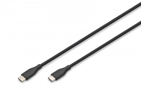 Kabel zasilający silikonowy USB-C - USB-C, USB 2.0 60W, 0,5m Czarny Kabel zasilający silikonowy USB-C - USB-C, USB 2.0 60W, 0,5m Czarny
