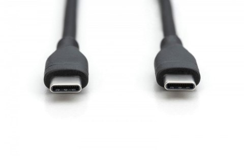 Kabel zasilający silikonowy USB-C - USB-C, USB 2.0 60W, 0,5m Czarny Kabel zasilający silikonowy USB-C - USB-C, USB 2.0 60W, 0,5m Czarny