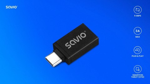Adapter USB-A 3.1 (F)-USB-C 3.1 (M) AK-80 Adapter USB-A 3.1 (F)-USB-C 3.1 (M) AK-80