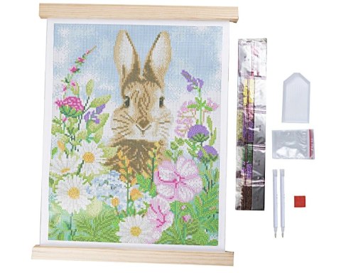 Plakat Crystal Art Zając i Wiosna Plakat Crystal Art Zając i Wiosna