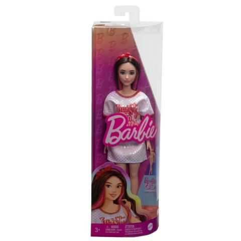 Lalka Barbie Fashionistas brunetka z falowanymi włosami Lalka Barbie Fashionistas brunetka z falowanymi włosami