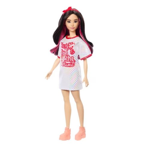 Lalka Barbie Fashionistas brunetka z falowanymi włosami Lalka Barbie Fashionistas brunetka z falowanymi włosami