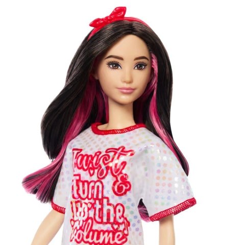 Lalka Barbie Fashionistas brunetka z falowanymi włosami Lalka Barbie Fashionistas brunetka z falowanymi włosami