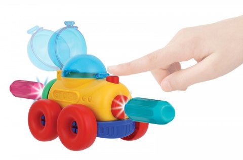 Klocki magnetyczne Stick-o Mój pierwszy zestaw z kołami 9 elementów Klocki magnetyczne Stick-o Mój pierwszy zestaw z kołami 9 elementów