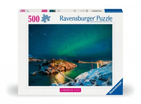 Puzzle 500 elementów Zorza polarna nad Bergsfjord Puzzle 500 elementów Zorza polarna nad Bergsfjord