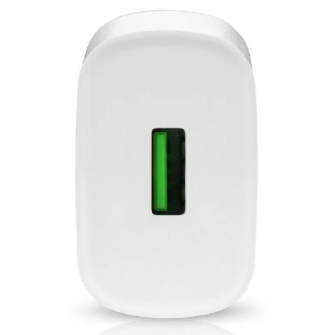 Ładowarka sieciowa 1X USB 18W QC3.0 Biała Ładowarka sieciowa 1X USB 18W QC3.0 Biała