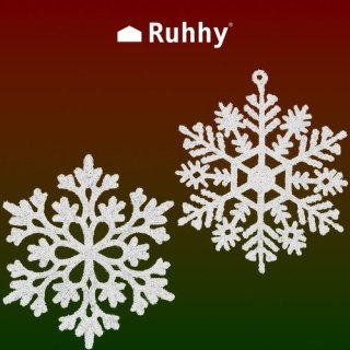 Bombki choinkowe- śnieżynki 12szt. Ruhhy 22516 Ruhhy