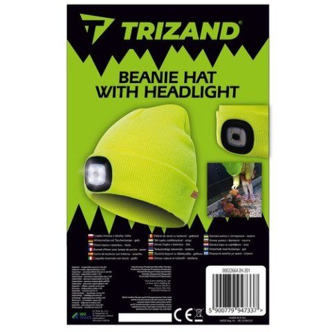 Czapka zimowa z latarką- żółta Trizand 22664 Trizand