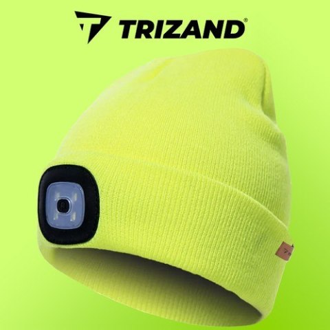 Czapka zimowa z latarką- żółta Trizand 22664 Trizand