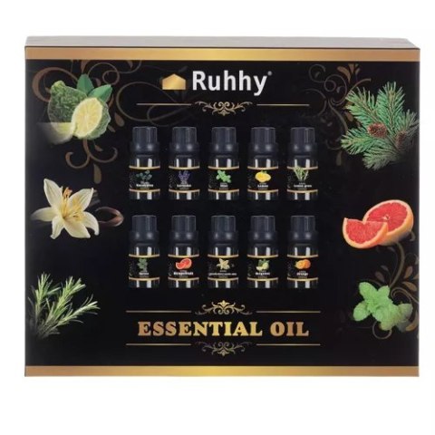 Olejek eteryczny- zestaw 10szt. 15ml Ruhhy 21938 Ruhhy