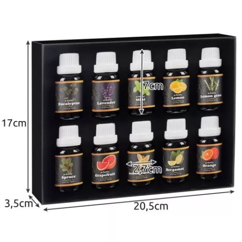 Olejek eteryczny- zestaw 10szt. 15ml Ruhhy 21938 Ruhhy