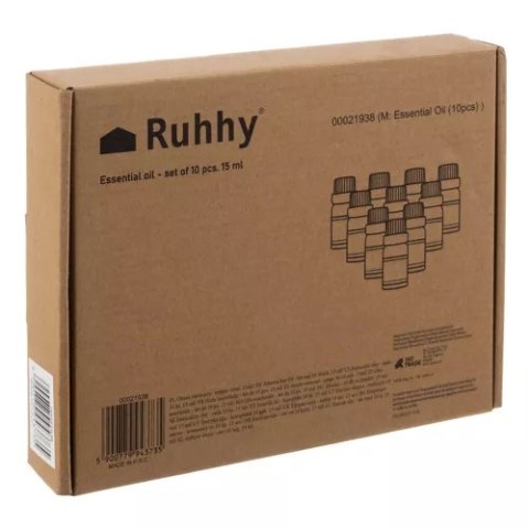 Olejek eteryczny- zestaw 10szt. 15ml Ruhhy 21938 Ruhhy