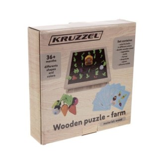 Układanka drewniana- farma Kruzzel 22755 Kruzzel