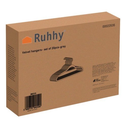 Wieszak na ubrania 20szt.- czarny Ruhhy 22536 Ruhhy