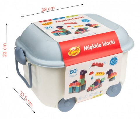 Klocki miękkie 80 elementów Klocki miękkie 80 elementów