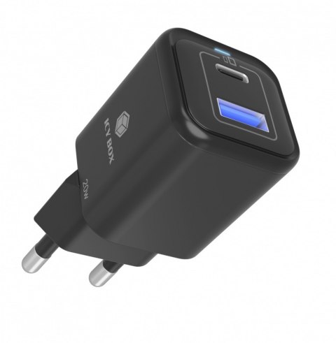 Ładowarka IB-PS1020-PD USB 20W, 1x Type-C, 1xType-A Ładowarka IB-PS1020-PD USB 20W, 1x Type-C, 1xType-A