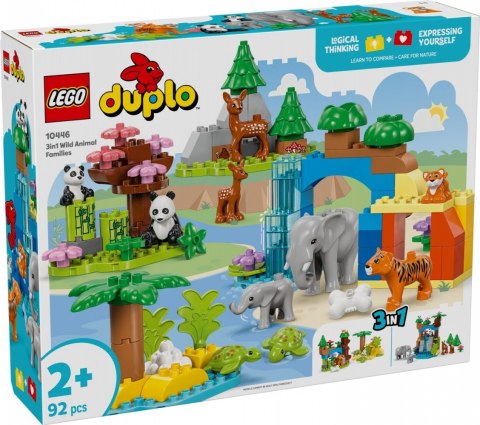 Klocki DUPLO 10446 Rodziny dzikich zwierząt 3 w 1 Klocki DUPLO 10446 Rodziny dzikich zwierząt 3 w 1