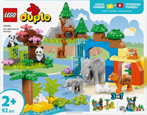 Klocki DUPLO 10446 Rodziny dzikich zwierząt 3 w 1 Klocki DUPLO 10446 Rodziny dzikich zwierząt 3 w 1