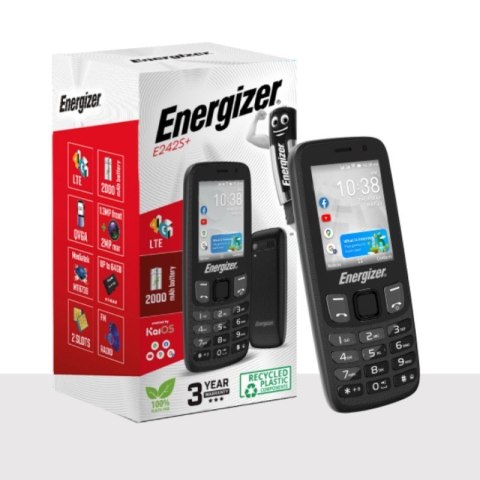 Telefon E242S+ 512MB RAM 4GB 2,4" 4G LTE Dual SIM EU Czarny Telefon E242S+ 512MB RAM 4GB 2,4" 4G LTE Dual SIM EU Czarny