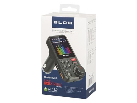Transmiter FM BLOW Bluetooth 5.0 + QC3.0 Transmiter FM BLOW Bluetooth 5.0 + QC3.0