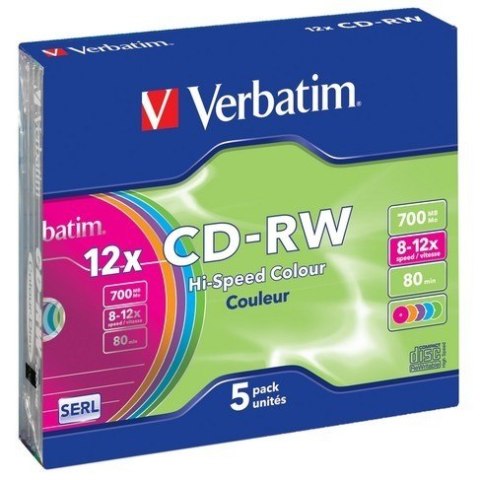 CD-RW 8-12x 700MB 5P SL 43167 CD-RW 8-12x 700MB 5P SL 43167
