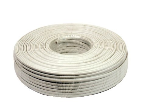 Kabel telefoniczny 4zyły biały 100m rolka linka Kabel telefoniczny 4zyły biały 100m rolka linka