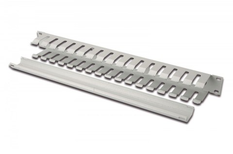 Organizator wspornik kablowy ze zdejmowaną pokrywą 1U typu Dukt 40x70, RAL 7035 Organizator wspornik kablowy ze zdejmowaną pokrywą 1U typu Dukt 40x70, RAL 7035