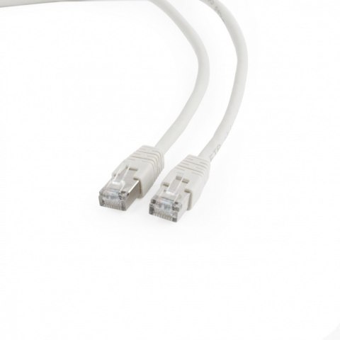 Patch cord ekranowany FTP kat.6 osłonka zal. 5M szary Patch cord ekranowany FTP kat.6 osłonka zal. 5M szary